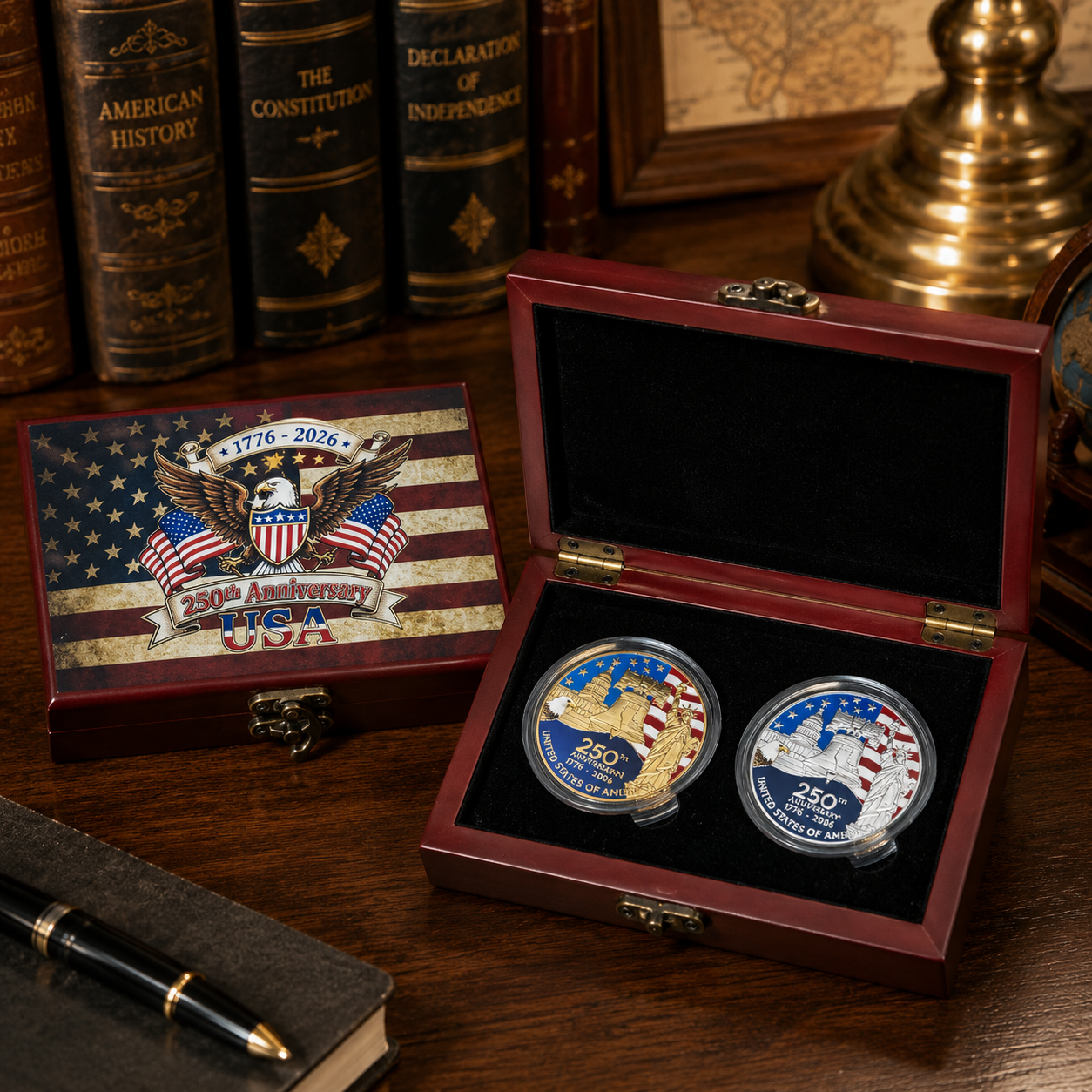 🔥LAST DAY 60% OFF✨9PCS USA 250th Anniversary Commemorative Coin Gift Set