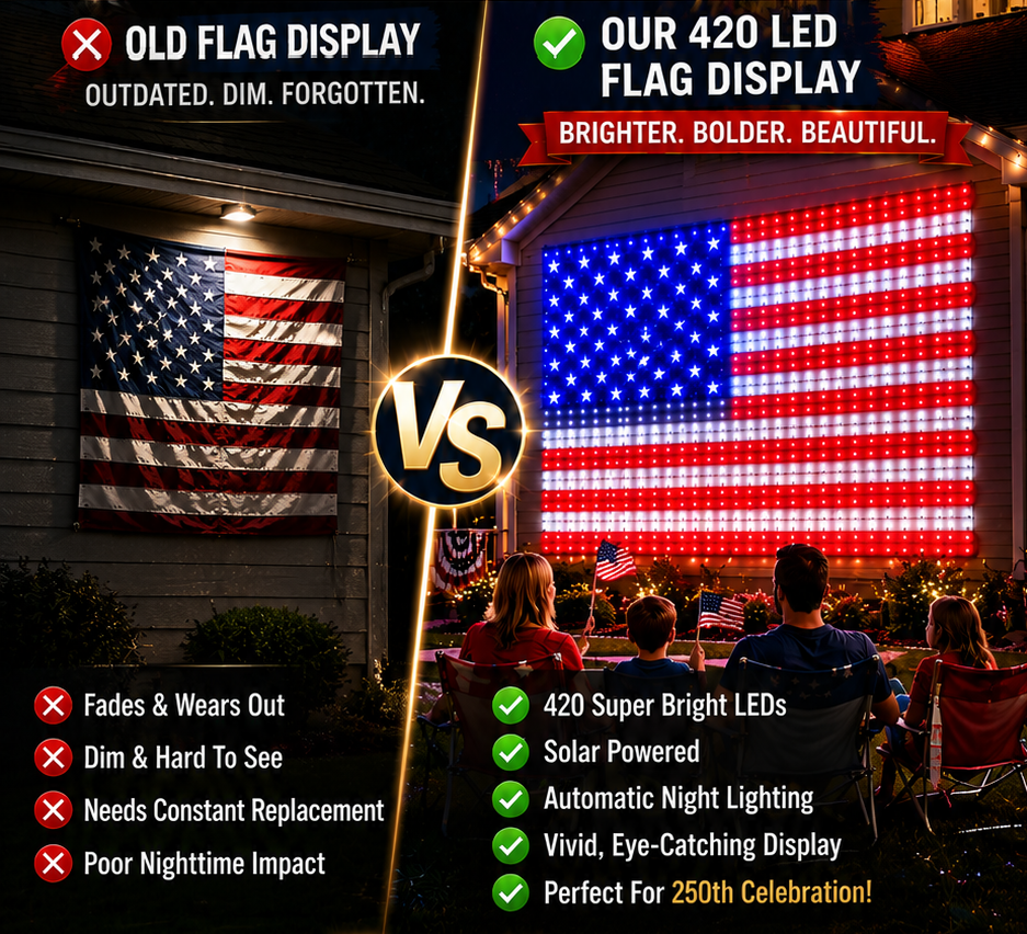 🔥49% Off Sale on July 4-----Solar American Flag Lights Outdoor