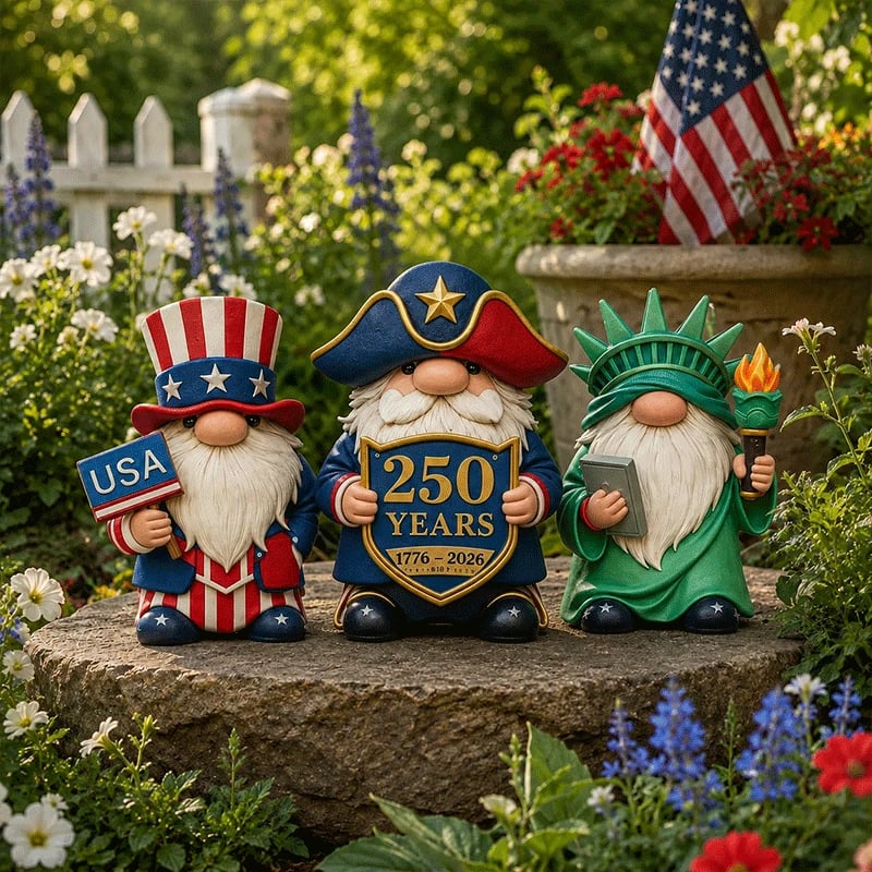 🔥Freedom-Loving Garden Gnome – A Charming Tribute to American Pride