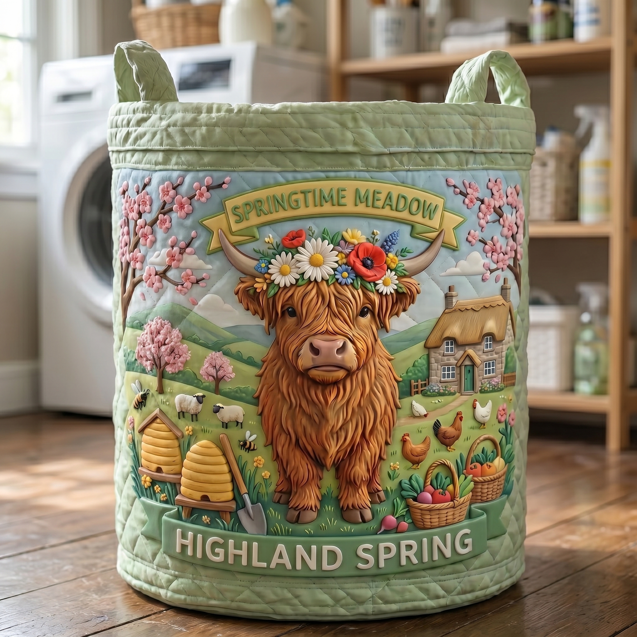 🐄🧺 Limited Edition Highland Seasons Storage Basket