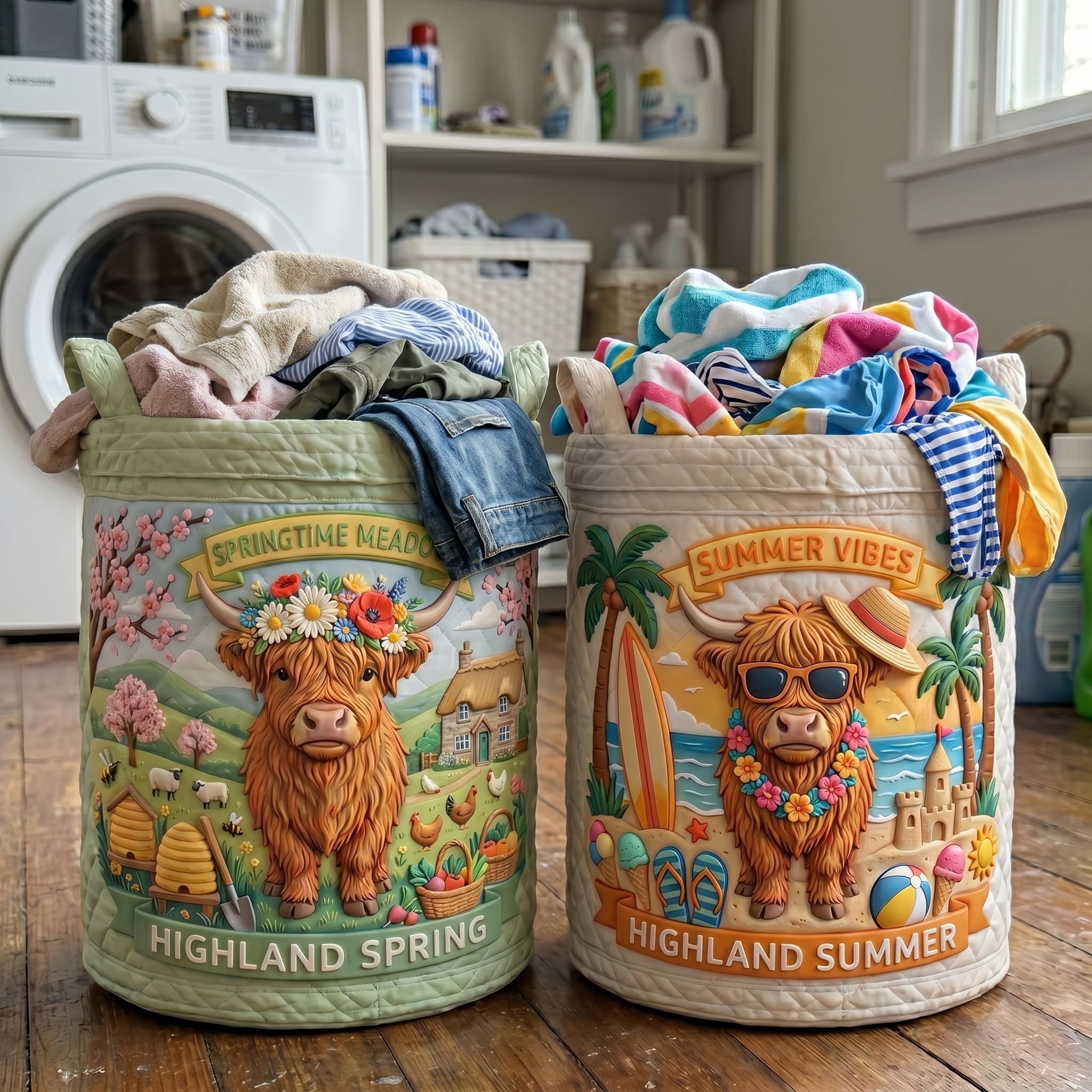 🐄🧺 Limited Edition Highland Seasons Storage Basket