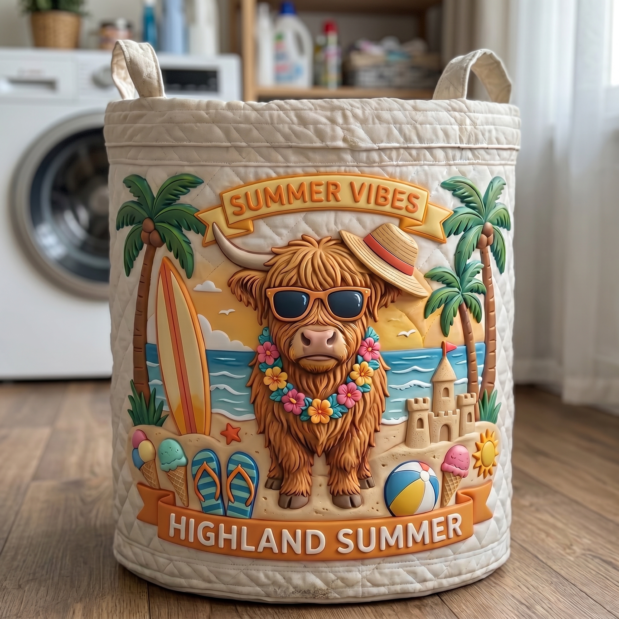 🐄🧺 Limited Edition Highland Seasons Storage Basket