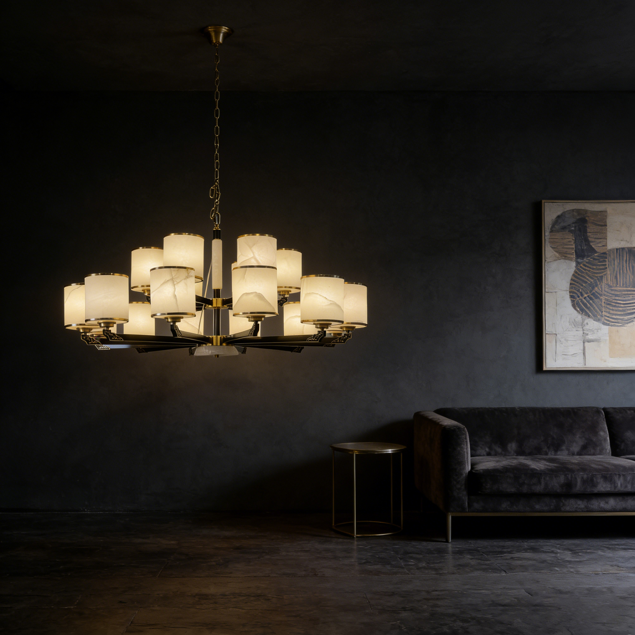 Alabaster chandelier