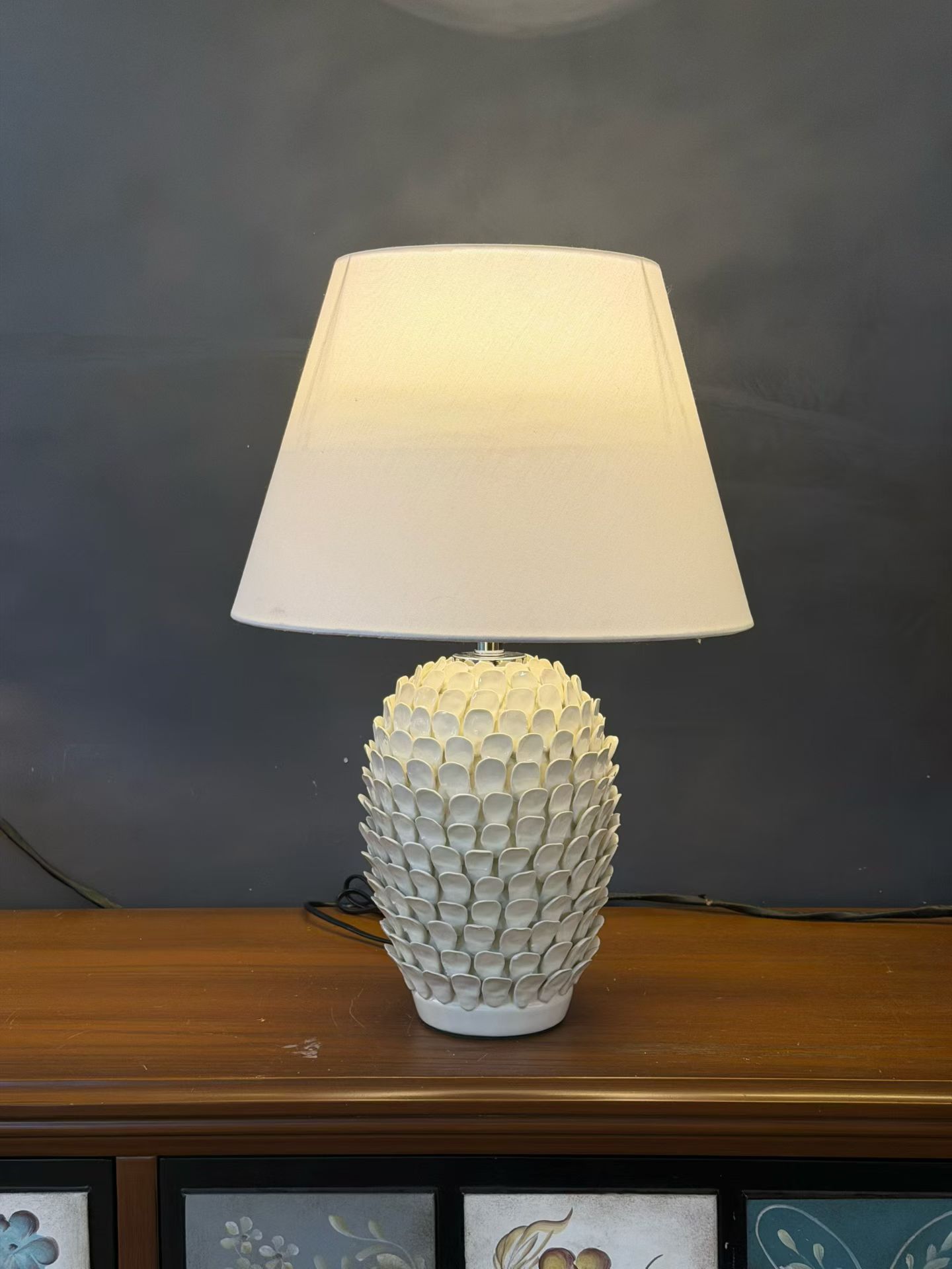  Casailighting “Pinecone Sculpt” Ceramic Table Lamp