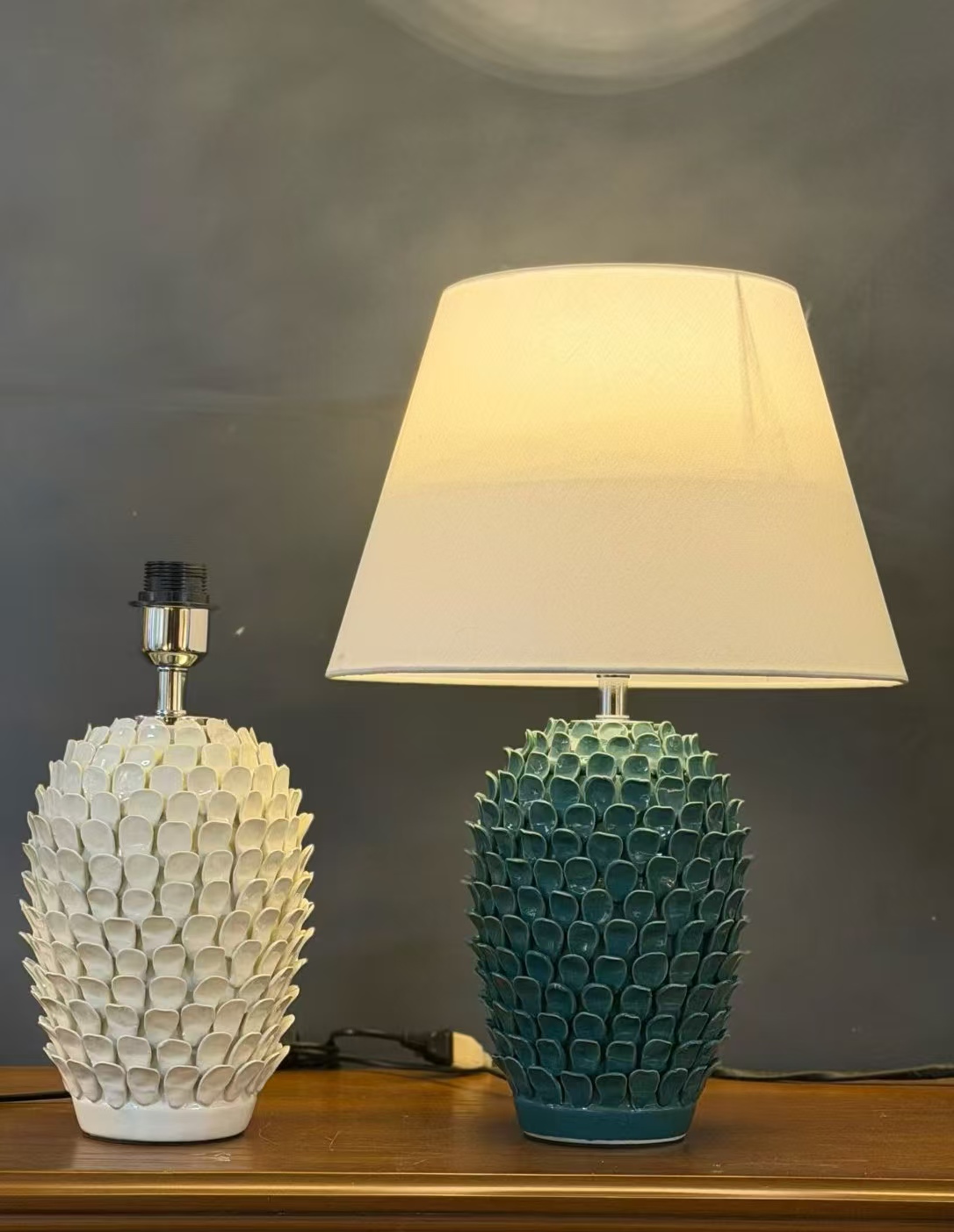  Casailighting “Pinecone Sculpt” Ceramic Table Lamp