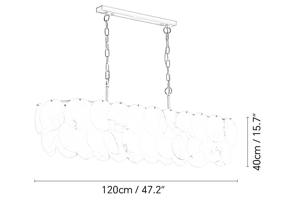Modern Luxury Round Alabaste Chandelier