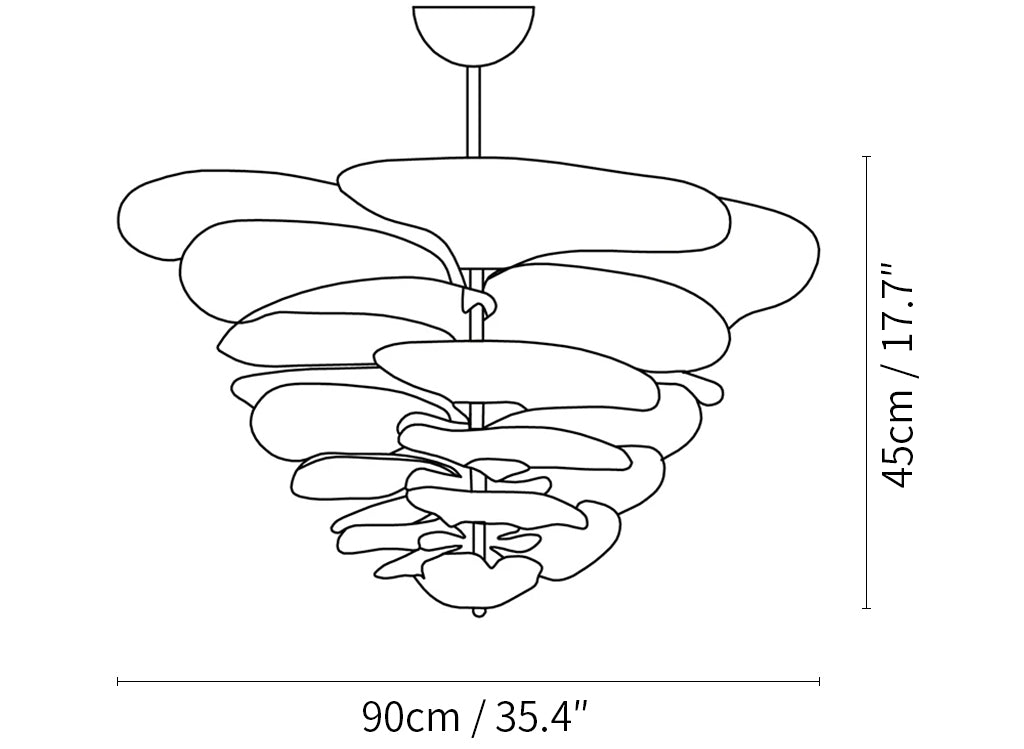 Lilypad Amber Chandelier