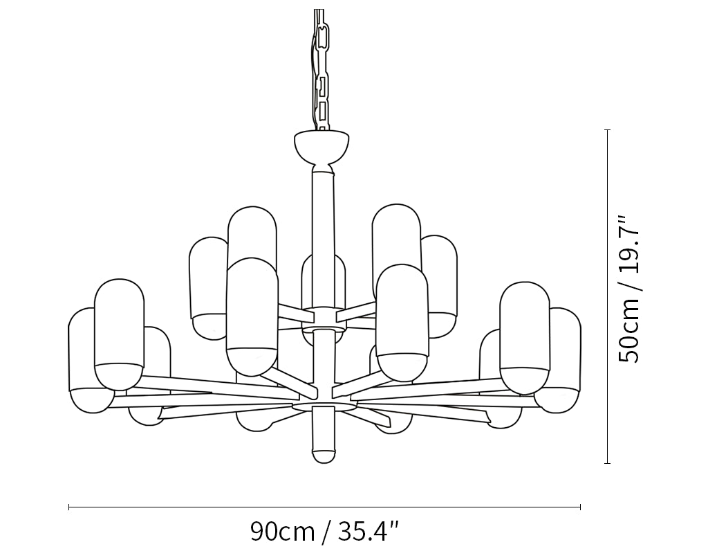 Alabaster Luxury Moonshade Brass Chandelier