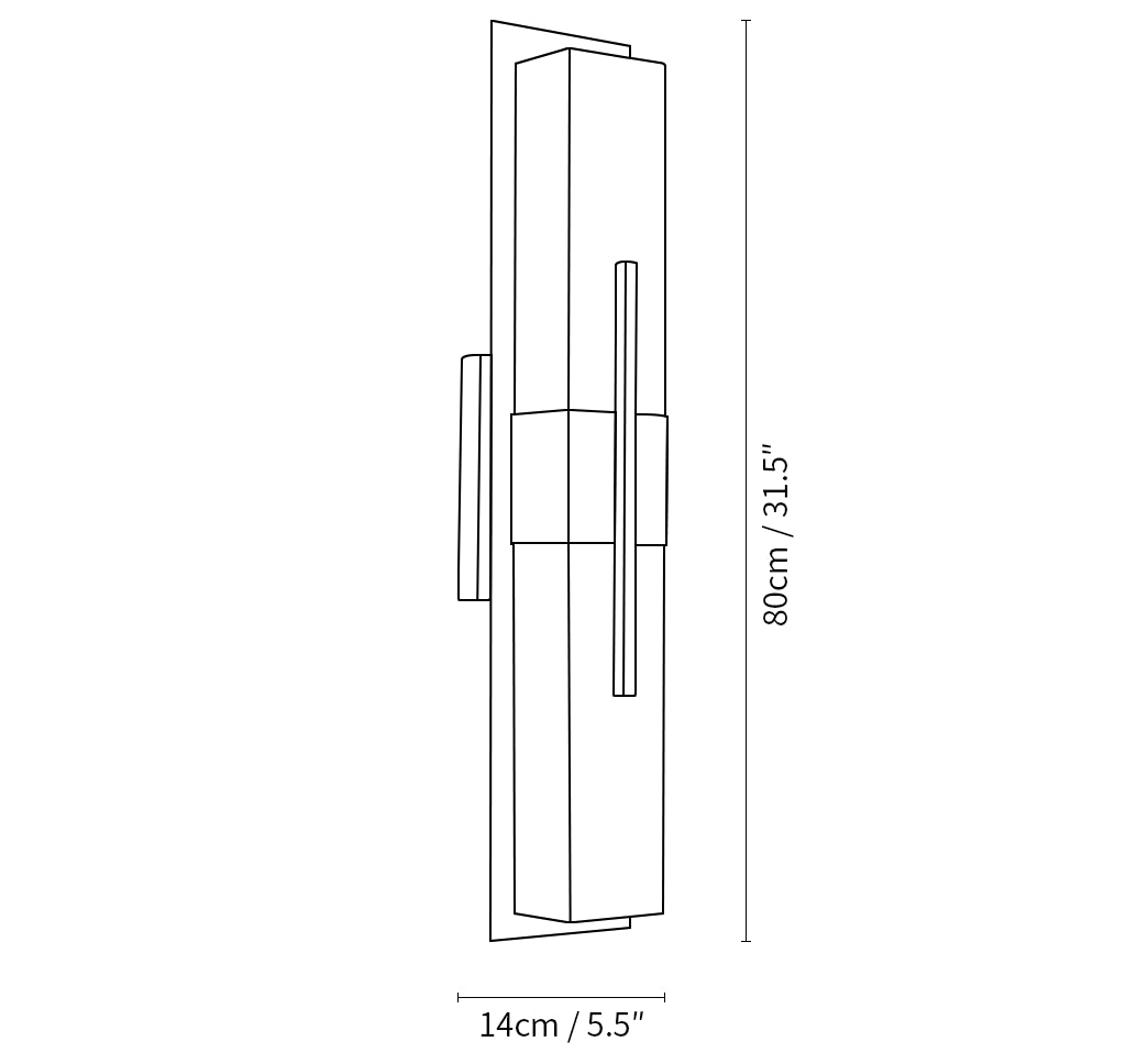 Modern Alabaster Cuboid Copper Wall Lamp
