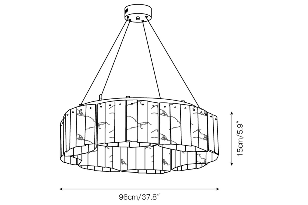 Alabaster Willamette Chandelier