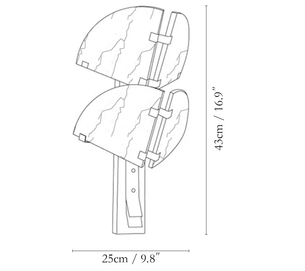 Alabaster Dione Wall Light