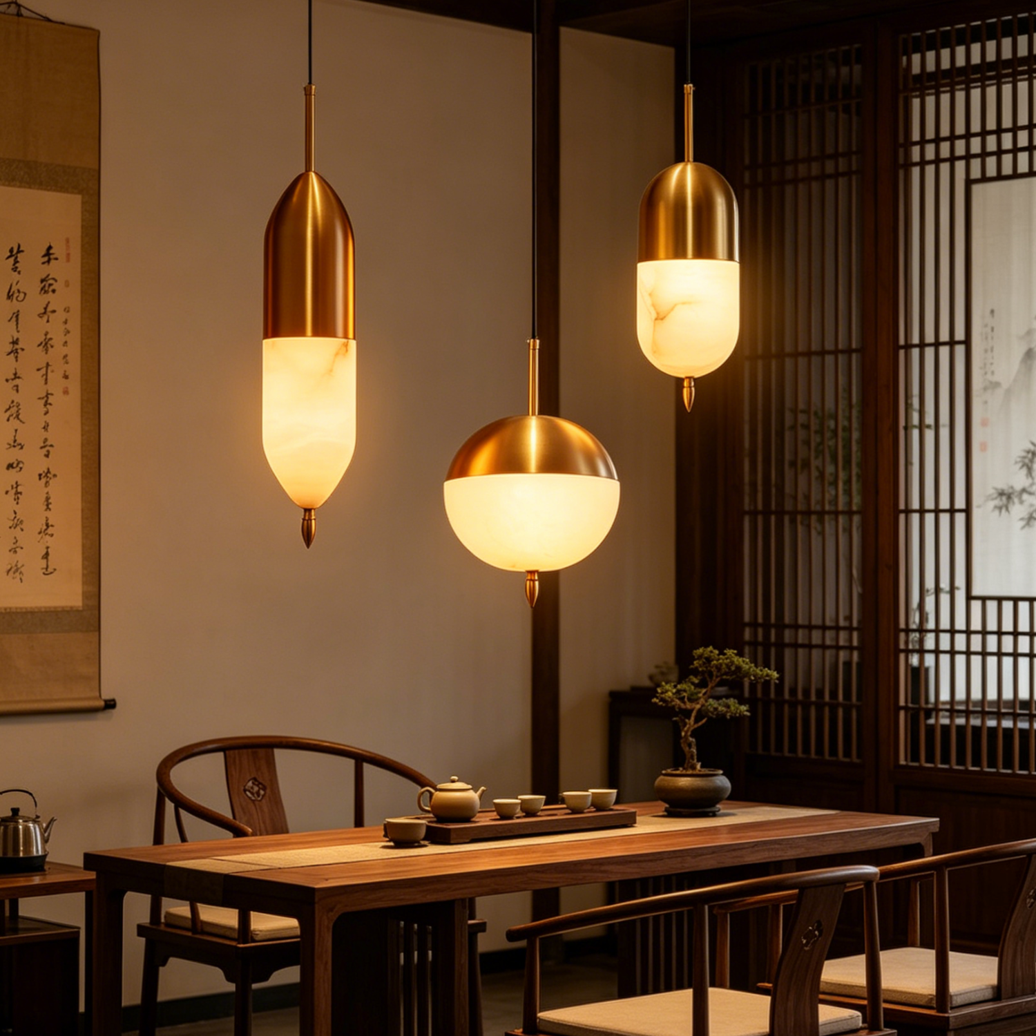 Alabaster Bolus Pendant Light
