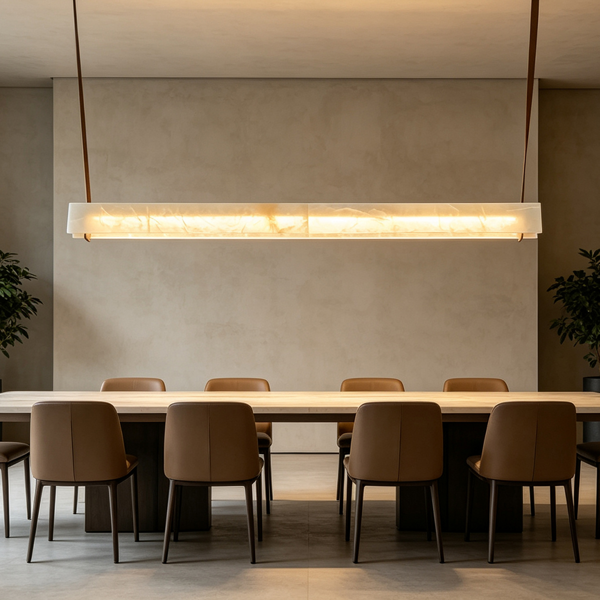 Casailighting Natural Marble Dimmable LED Hanging Chandelier
