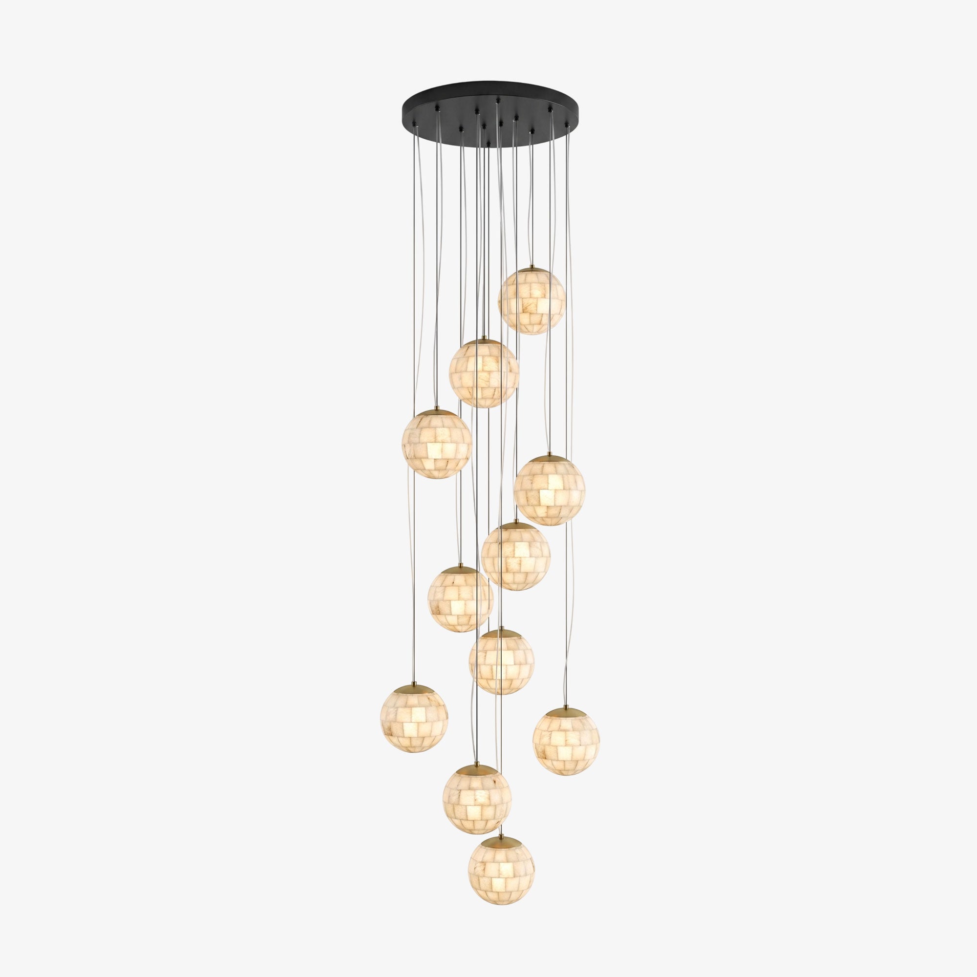 Alabaster Ball Pendant Light