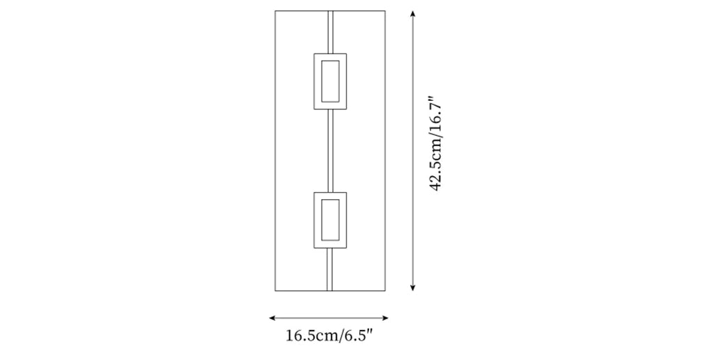 Alabaster Square Rectangular Wall Light