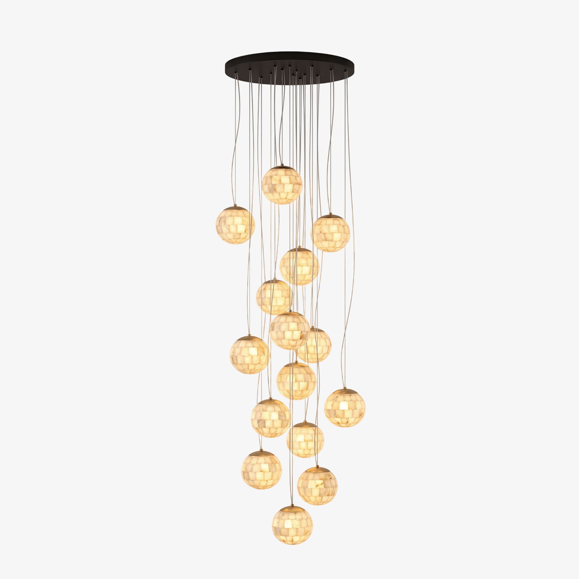 Alabaster Ball Pendant Light
