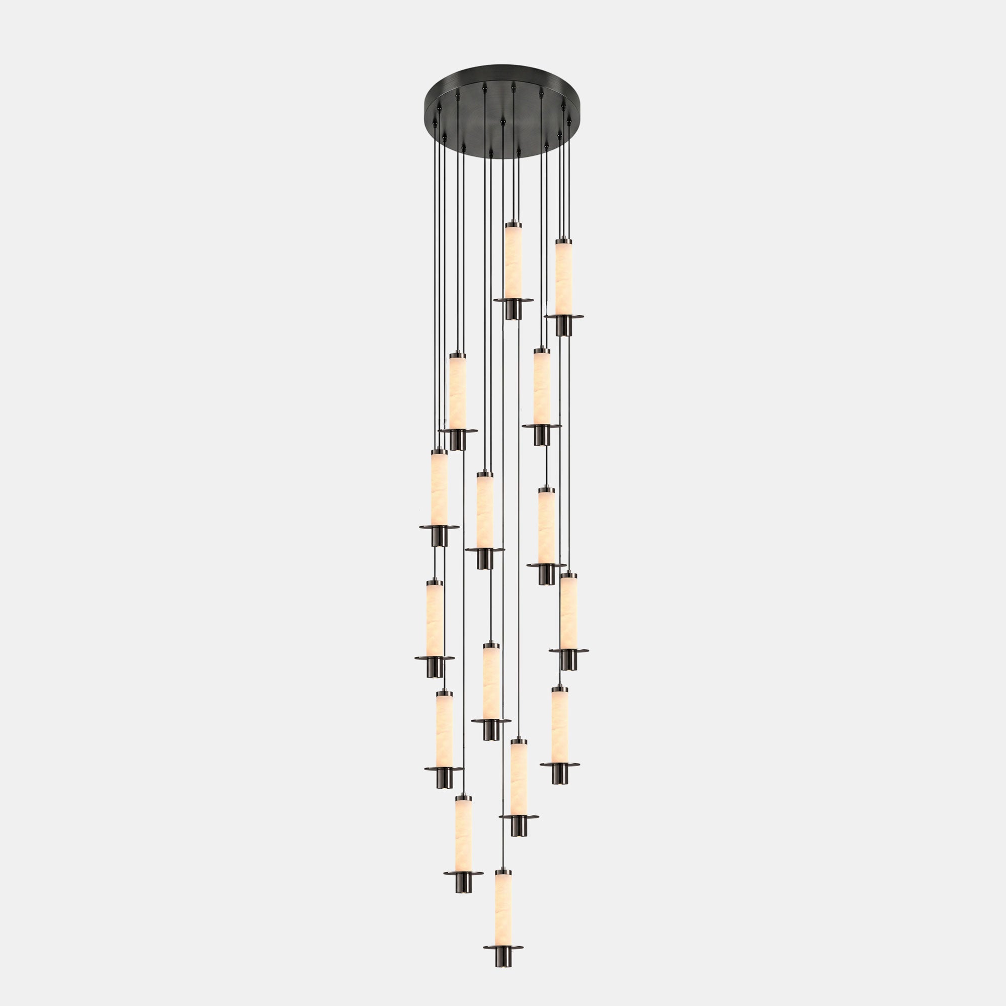 Cylindrical Plinth Alabaster Pendant Lamp
