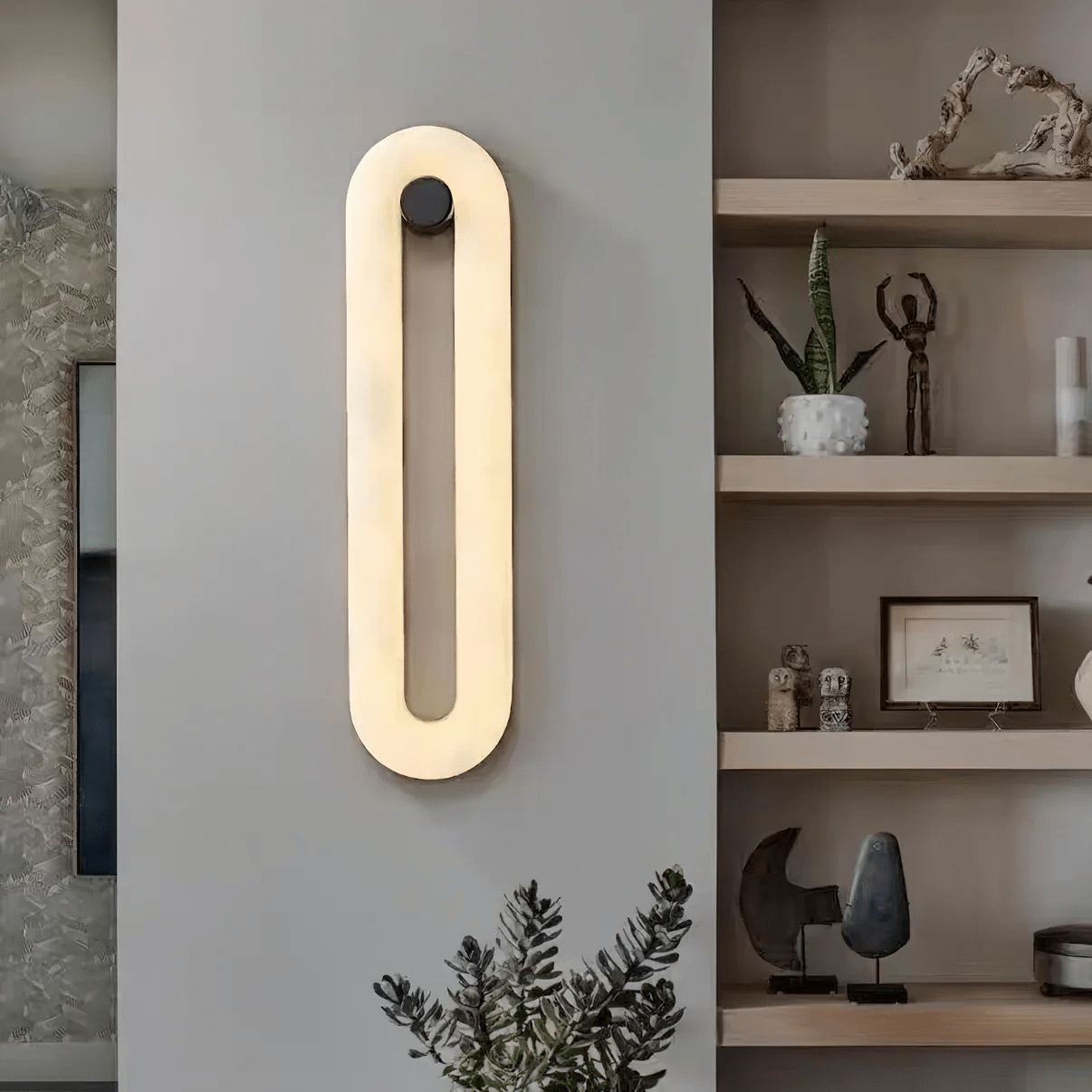 Alabaster Capsule Wall Light