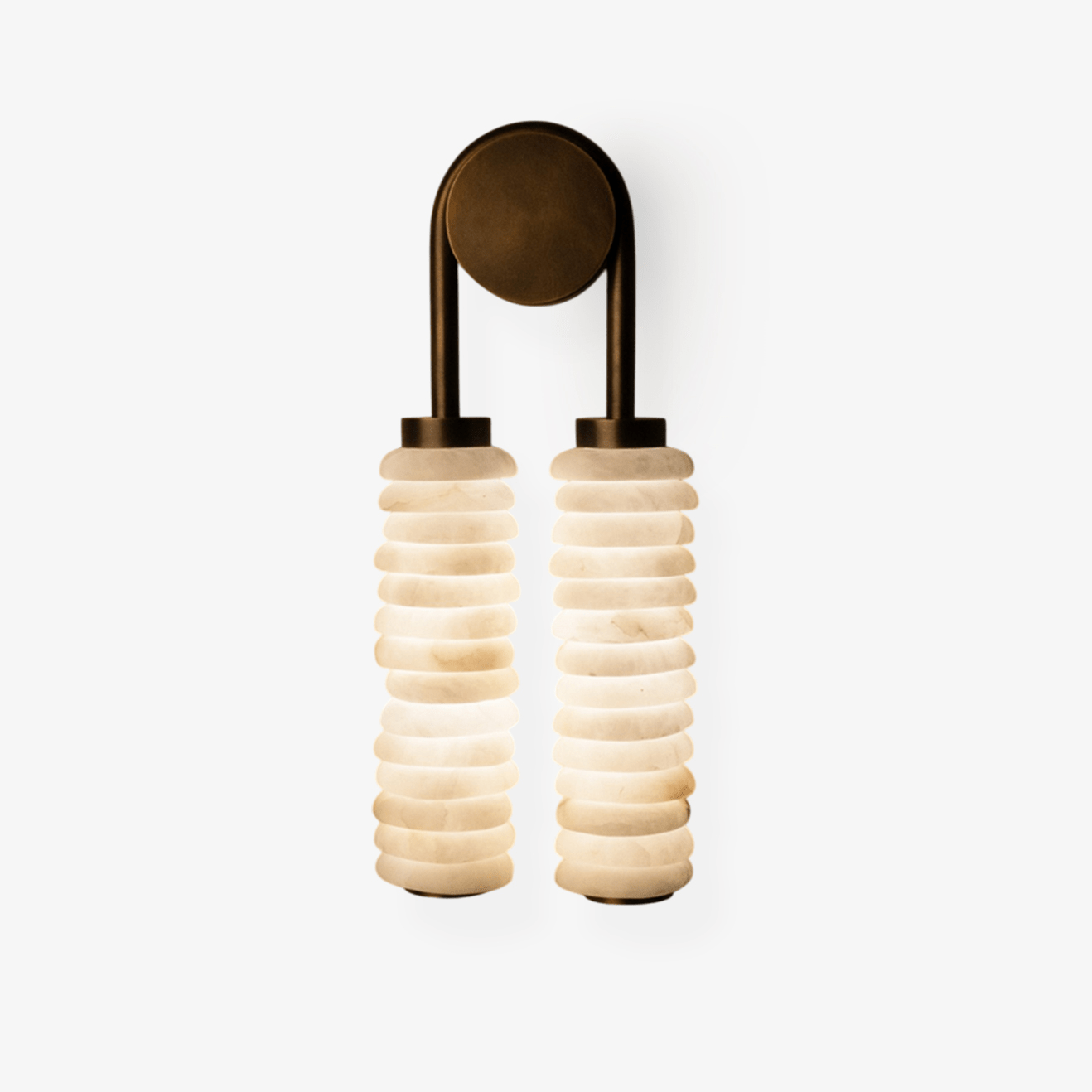 Calla Ribbed Alabaster Sconce