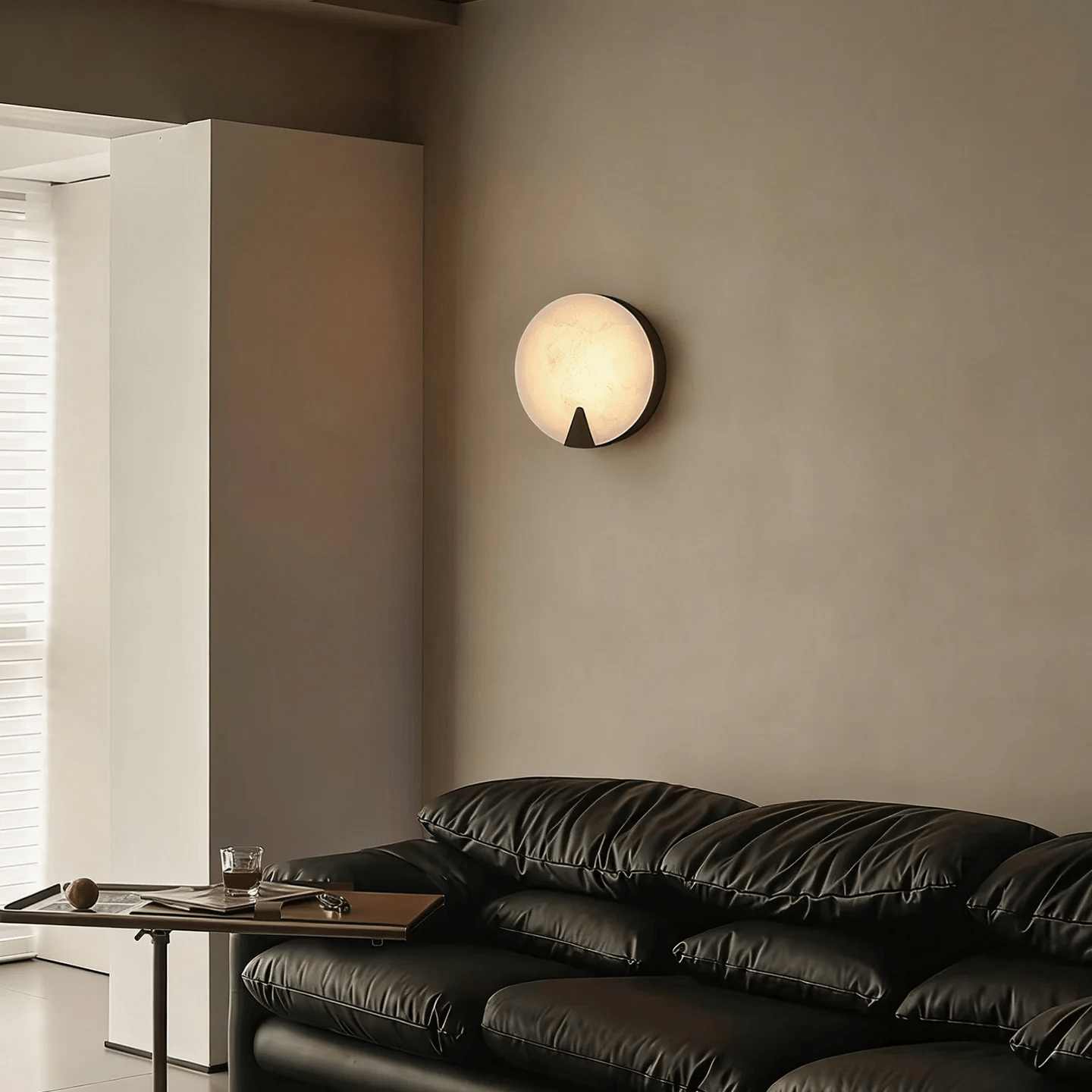 Solaris Halo Alabaster Wall Light