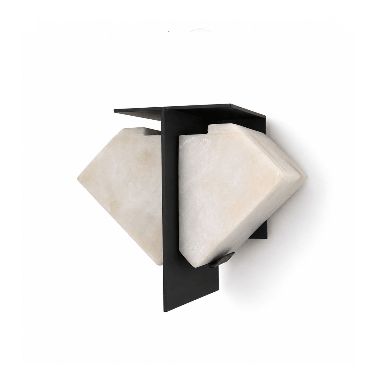 Folded Halo Alabaster Wall Sconce