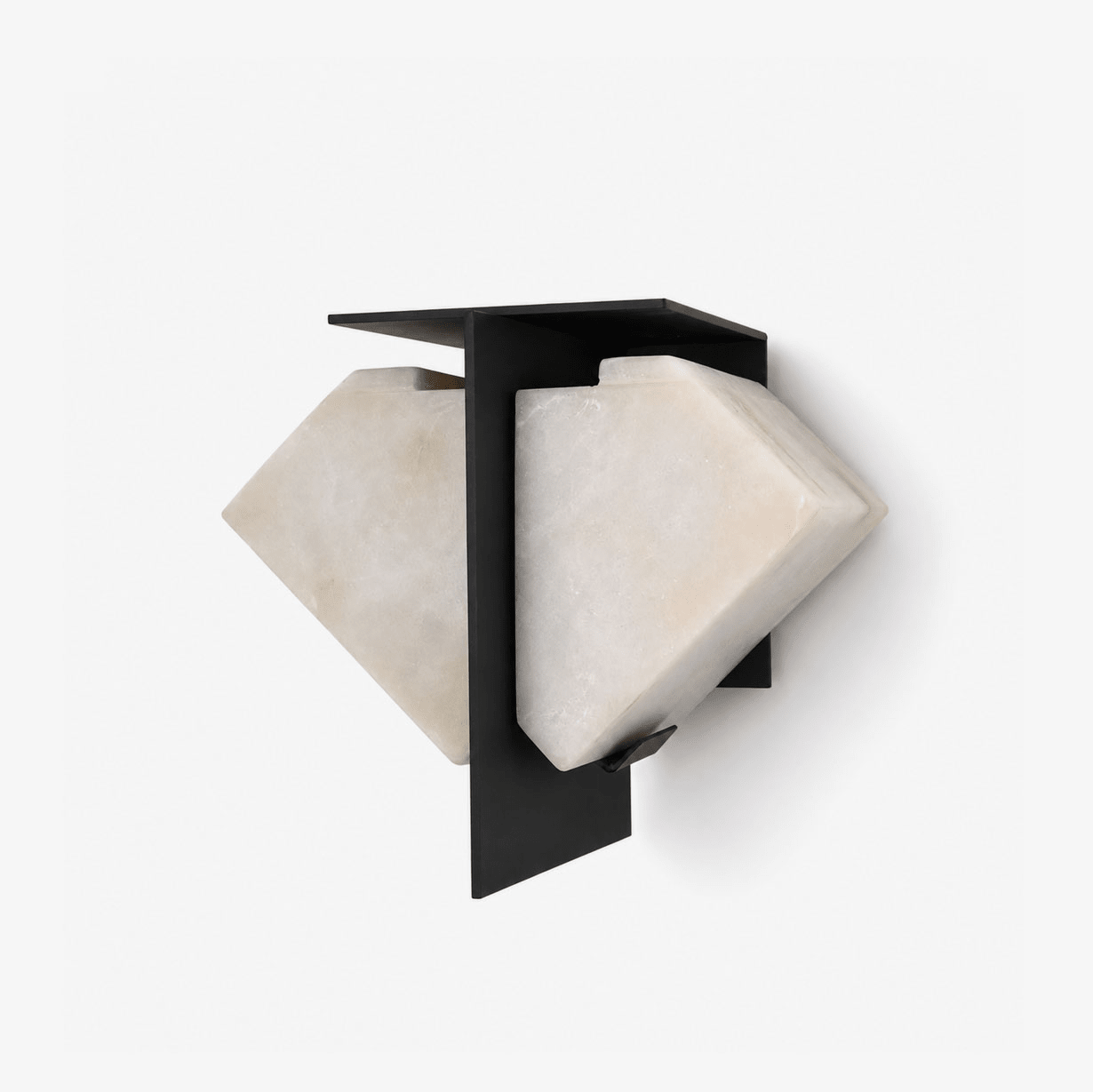 Folded Halo Alabaster Wall Sconce