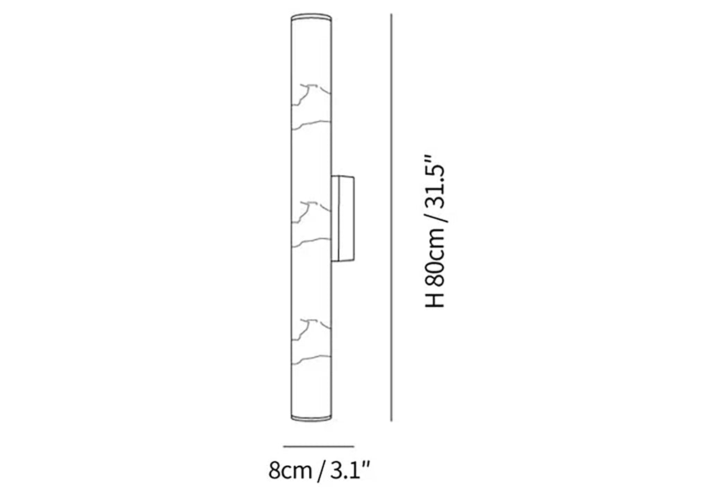 Alabaster Callisto Cylindrical Wall Lamp