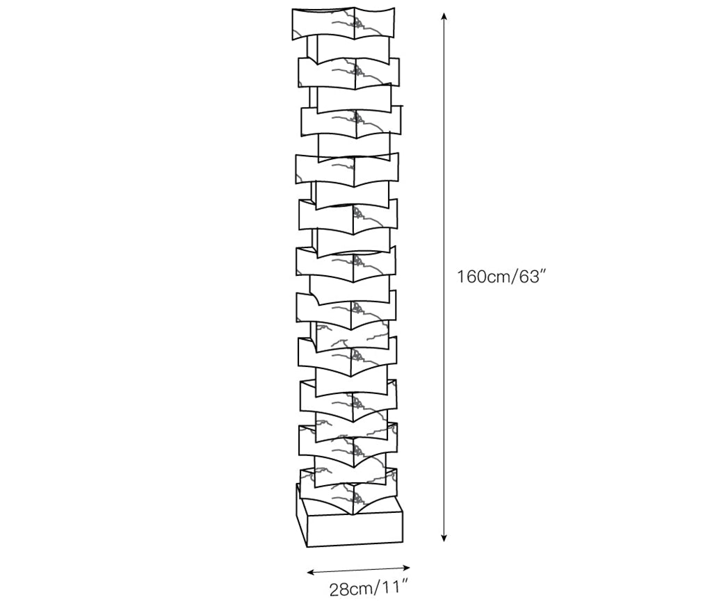 Stacked Alabaster Squares Floor Lamp