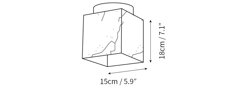 Alabaster Budnick Square Ceiling Light