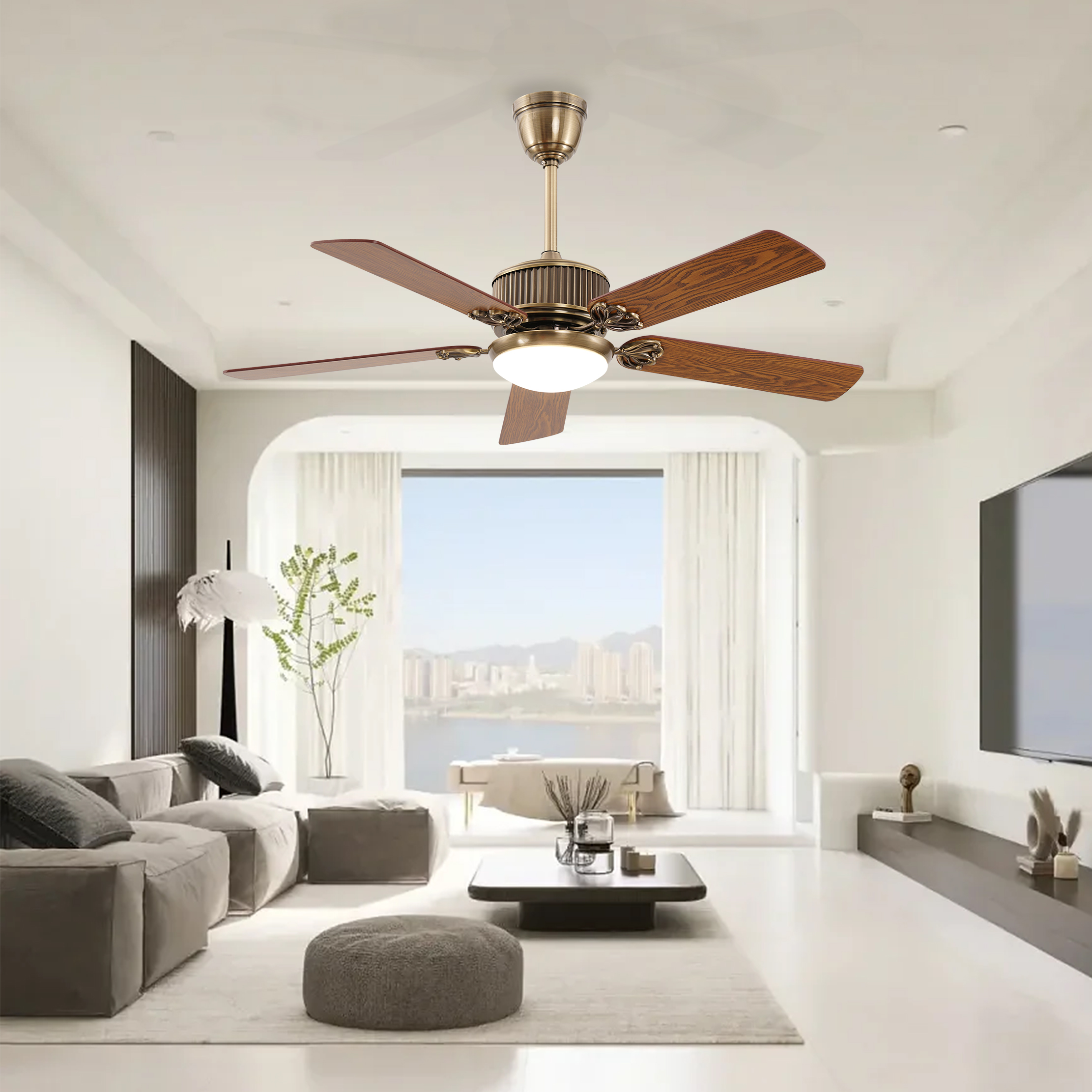 Casailighting “Heritage Bronze” 5-Blade Ceiling Fan with Light Kit