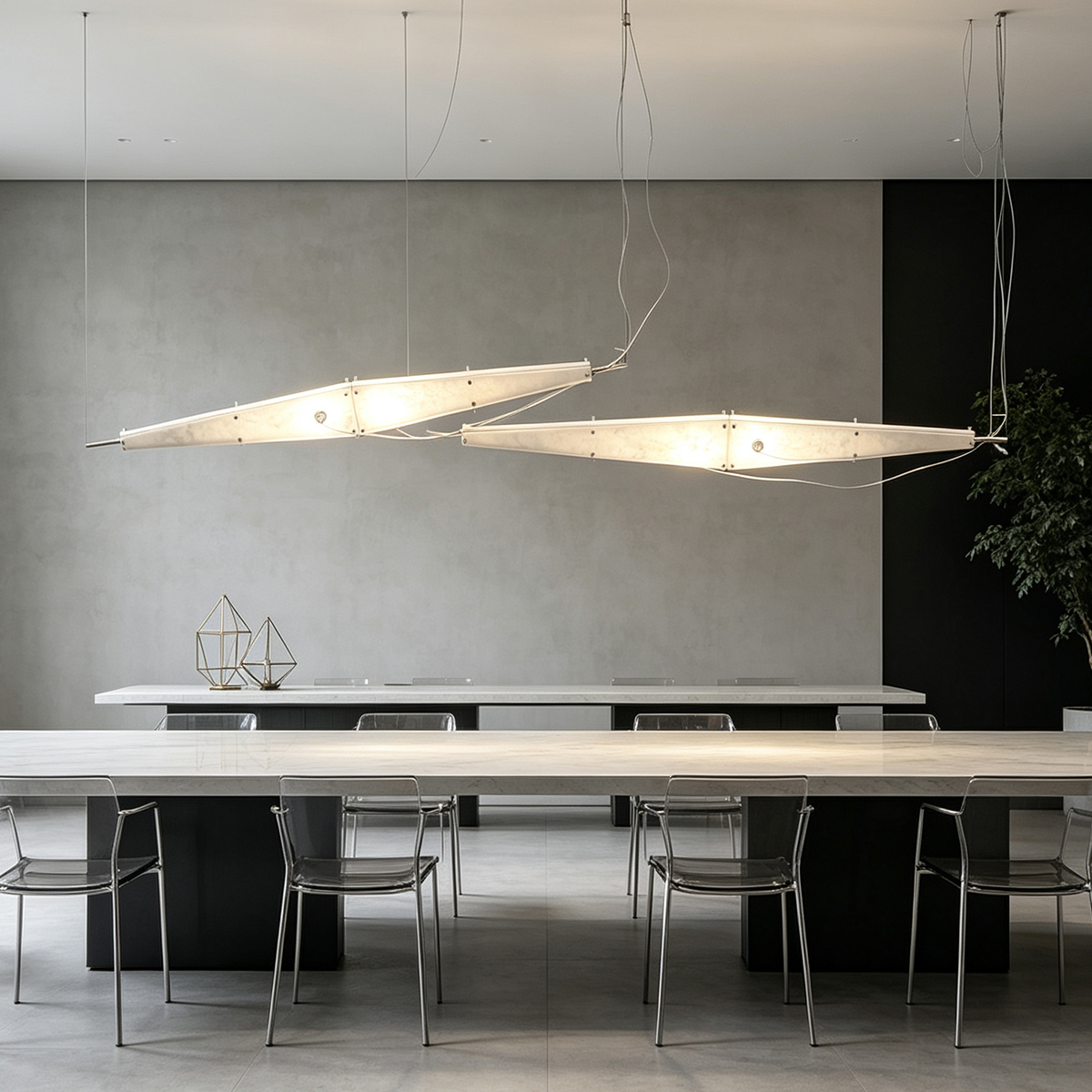 Casailighting Fragment Alabaster Chandelier - Natural Stone & Brass Linear Pendant
