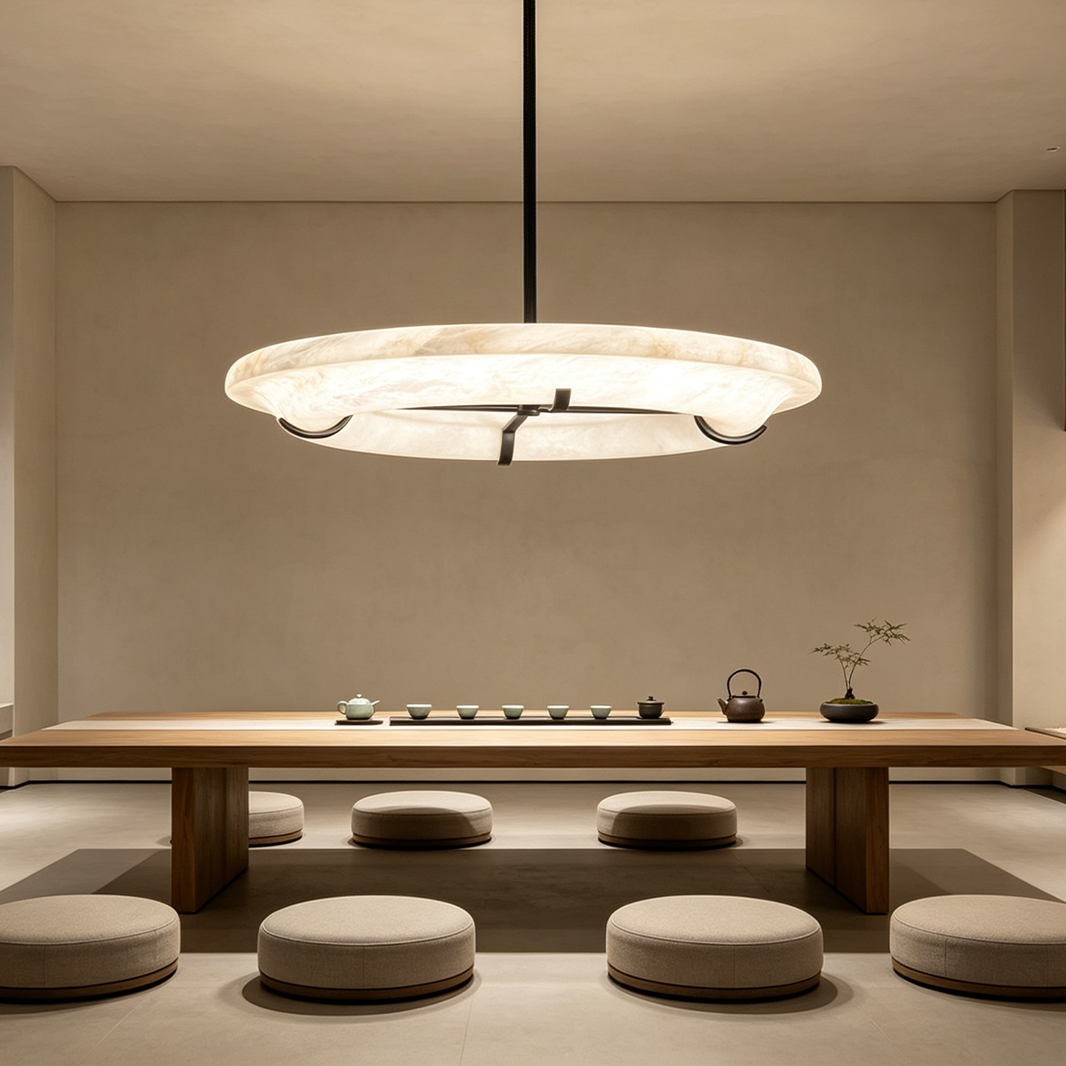 Casailighting Alabaster Ring Chandelier