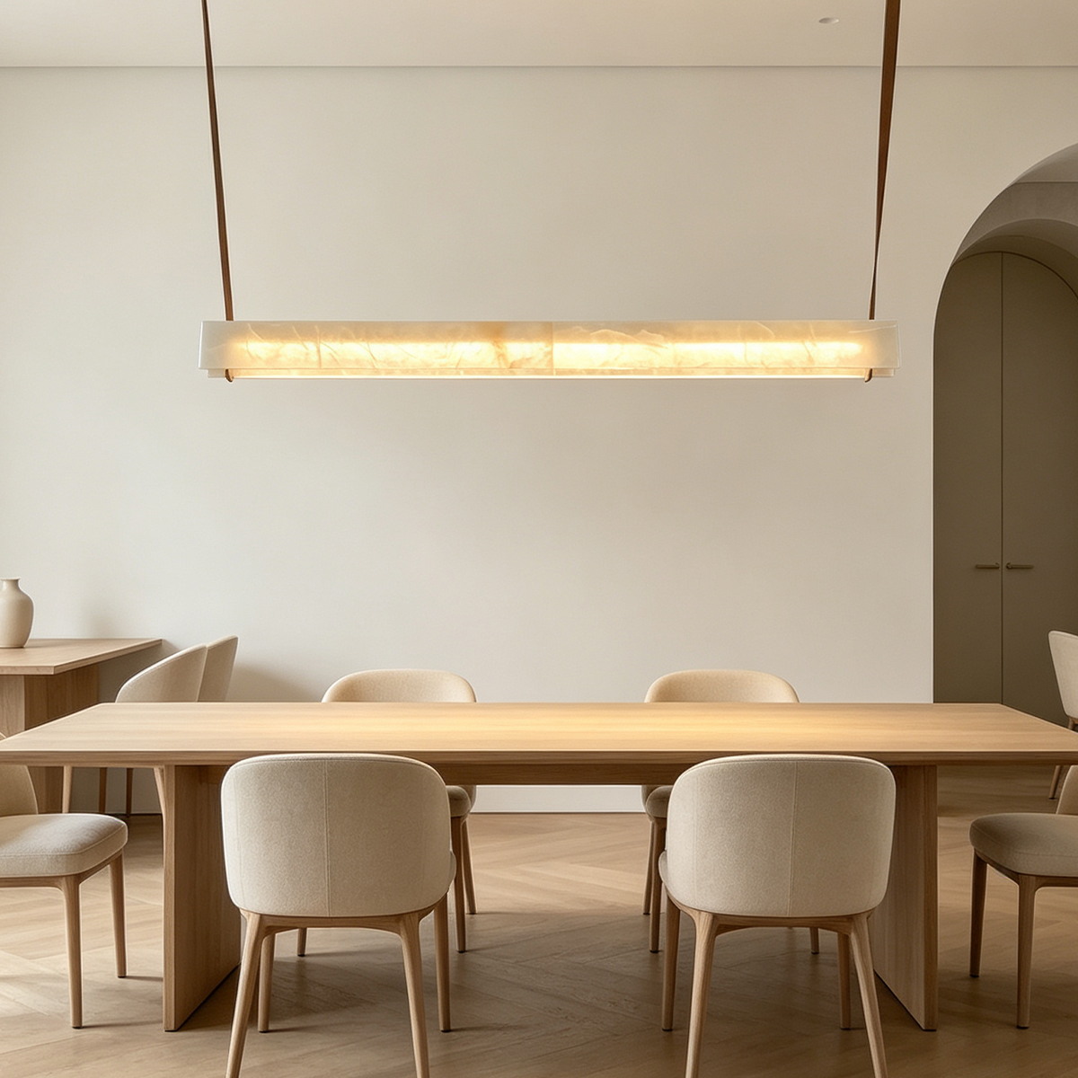 Casailighting Natural Marble Dimmable LED Hanging Chandelier