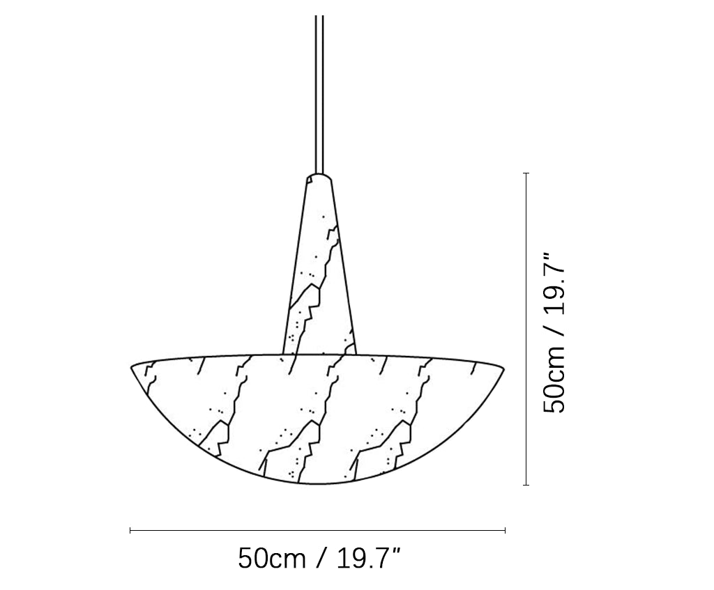 Dome Alabaster Domus Pendant Light