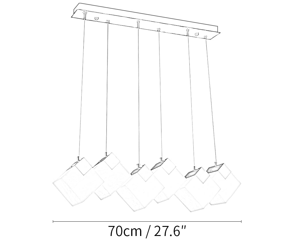 Modern Cube Alabaster Pendant Light