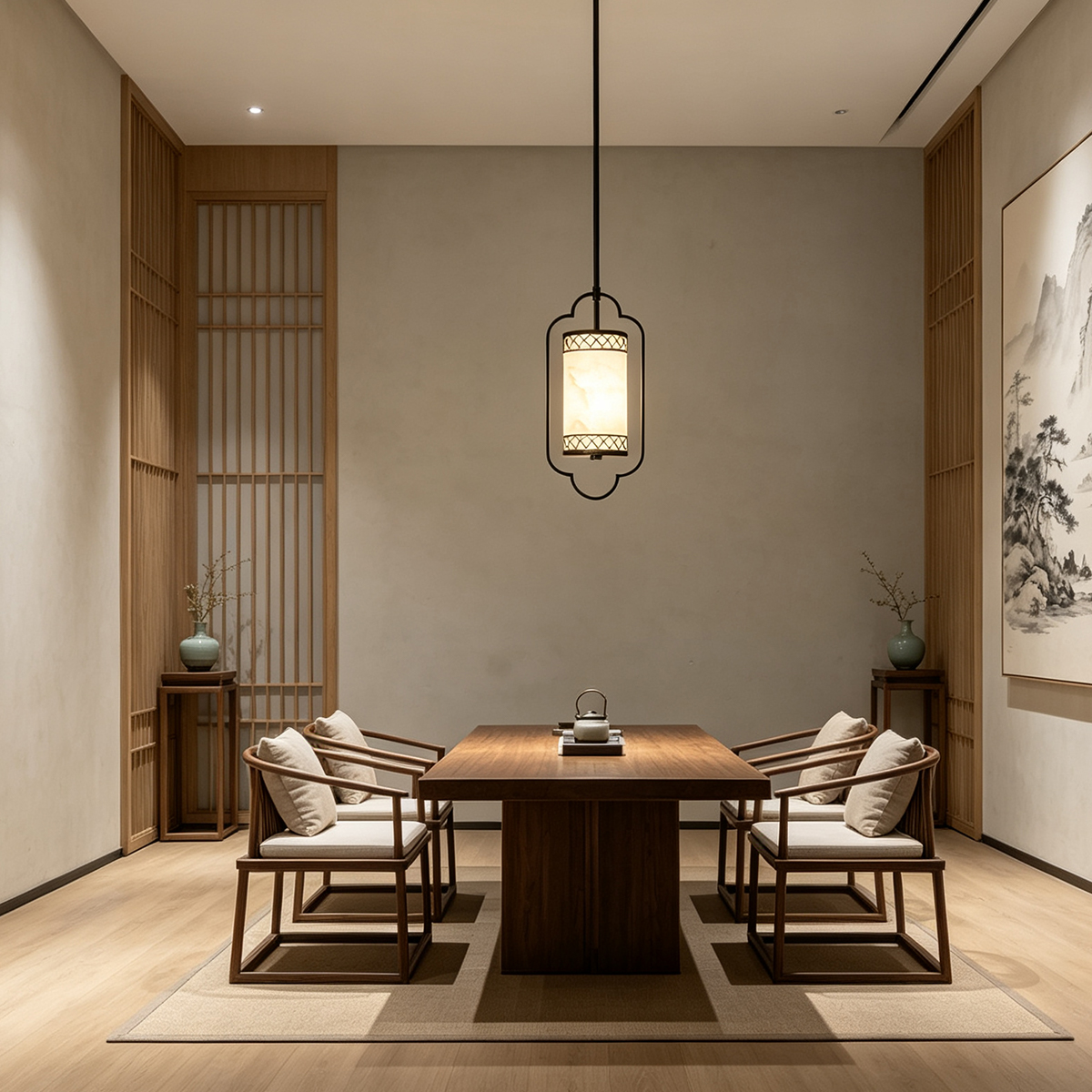Artistic Version: Casailighting “Lattice Lantern” Alabaster & Gunmetal Brass Pendant Light