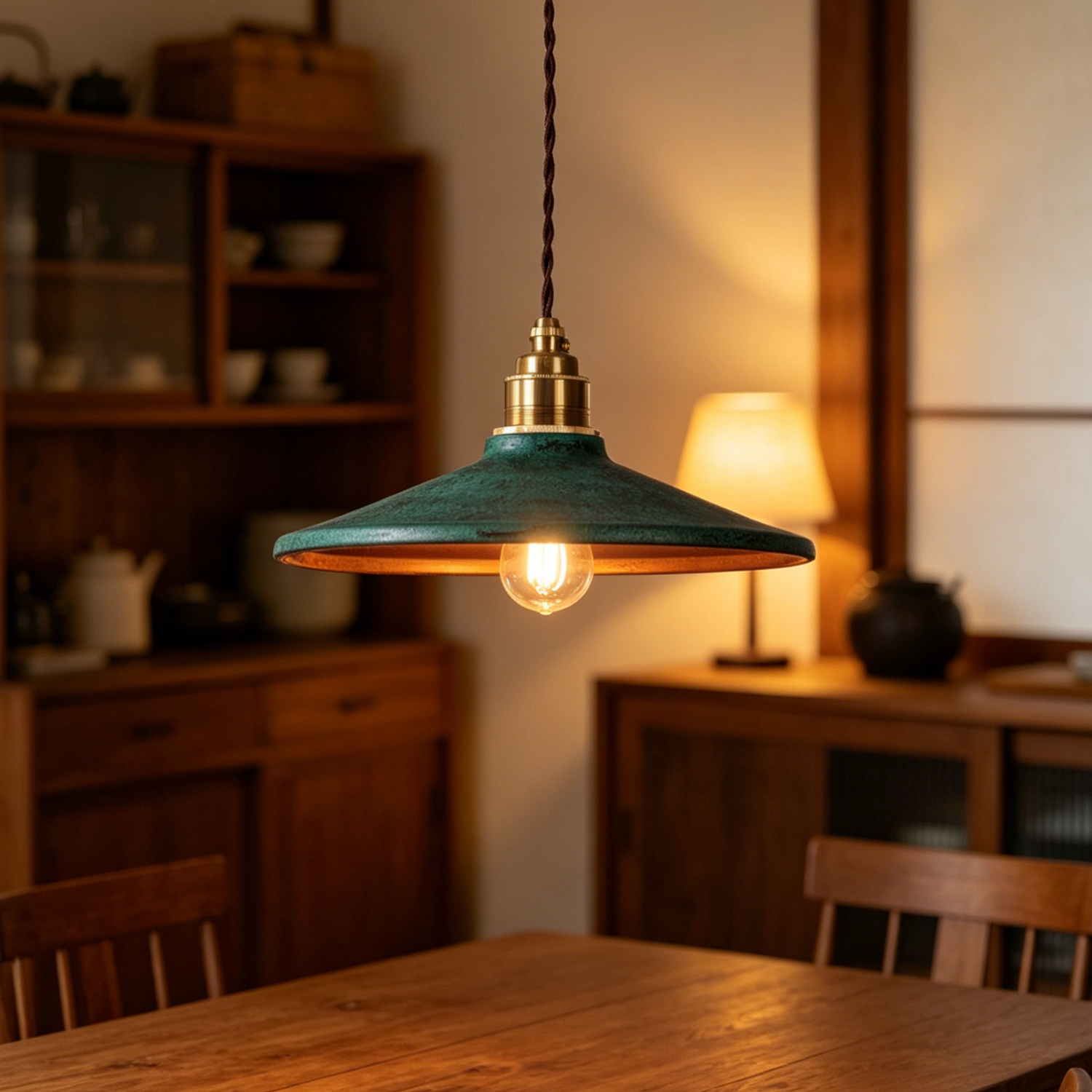 Rustic Saucer Shade Pendant Light