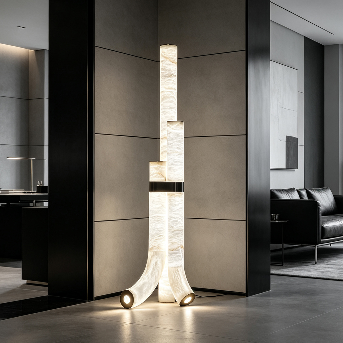 Casailighting Framed Alabaster Floor Lamp