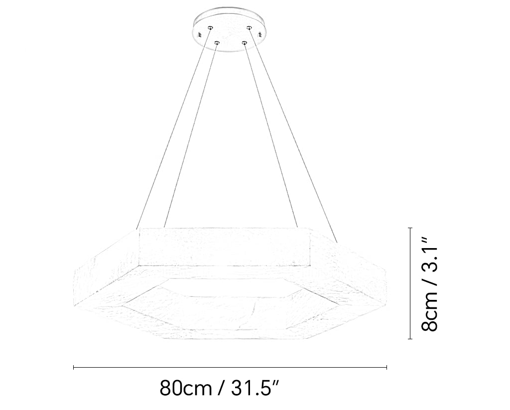 Hexagonal Alabaster Chandelier