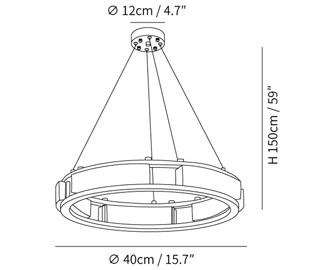 Round Qatar Modern Alabaster Chandelier