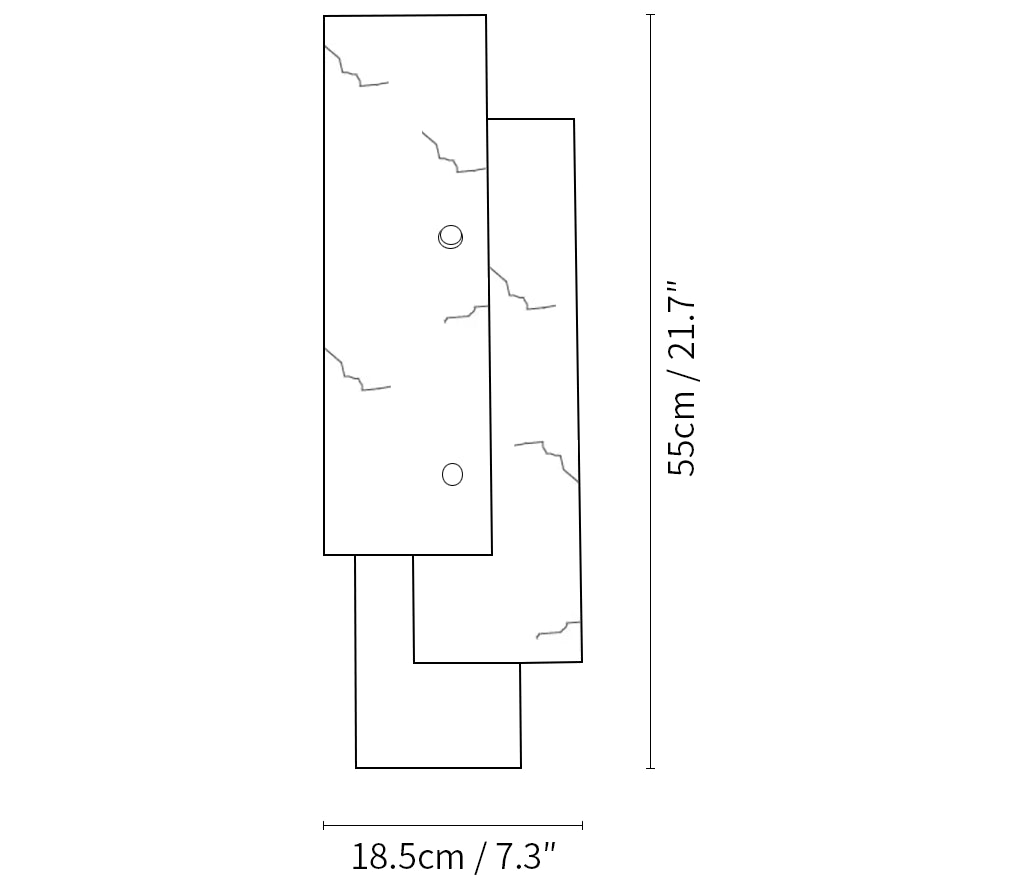 Modern Alabaster Rectangle Wall Lamp