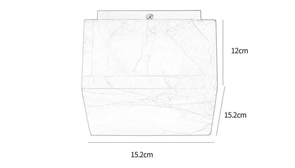 Rivage rectangle ceiling lamp