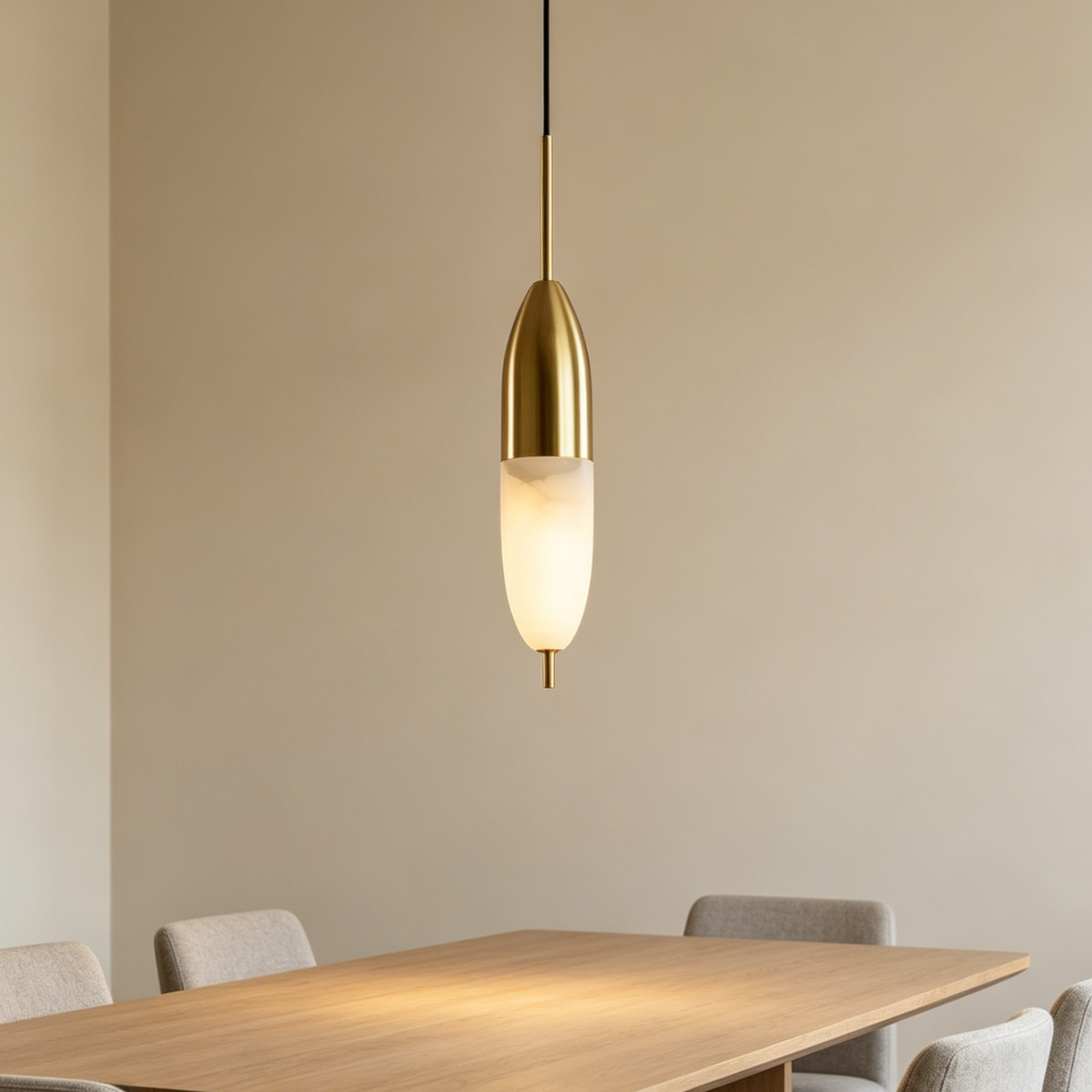 Alabaster Bolus Pendant Light