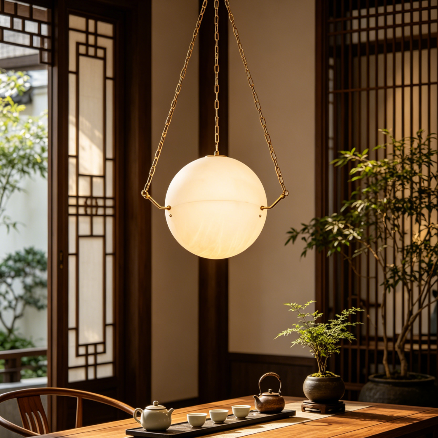 Atlas Alabaster Pendant Lamp