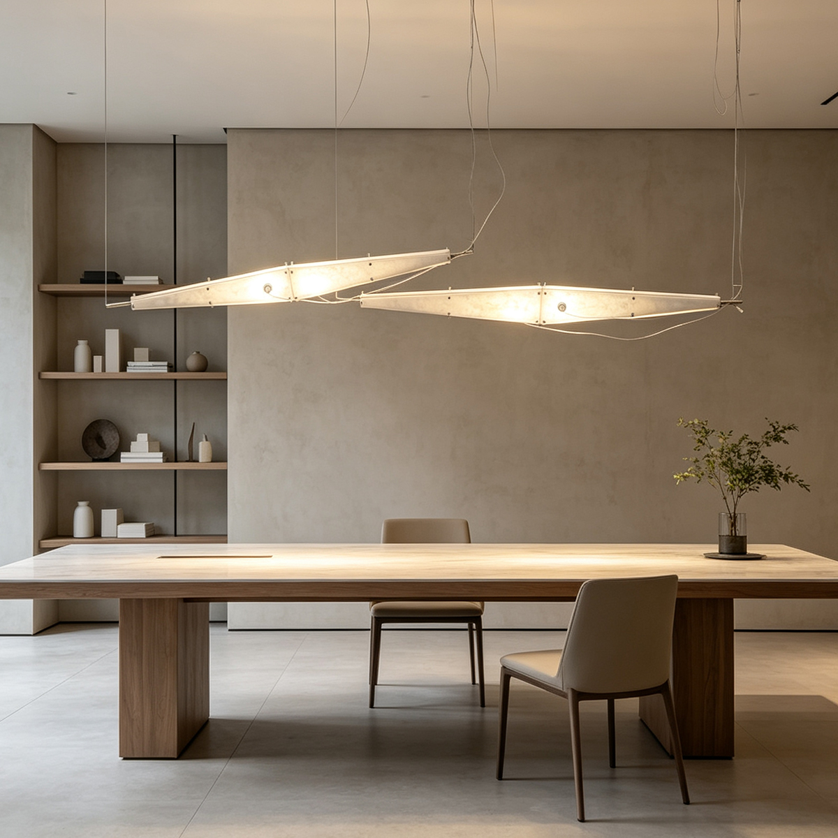 Casailighting Fragment Alabaster Chandelier - Natural Stone & Brass Linear Pendant