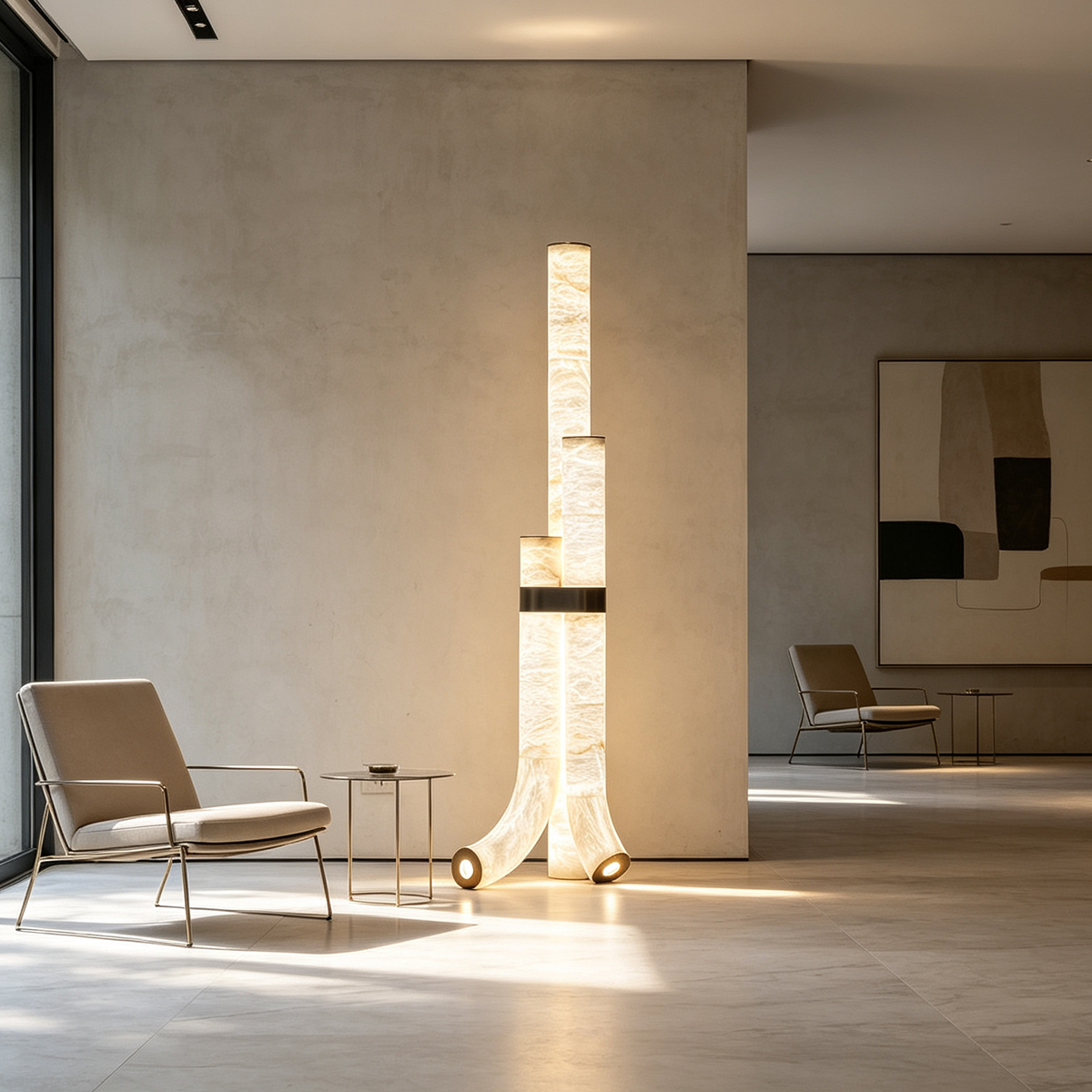 Casailighting Framed Alabaster Floor Lamp