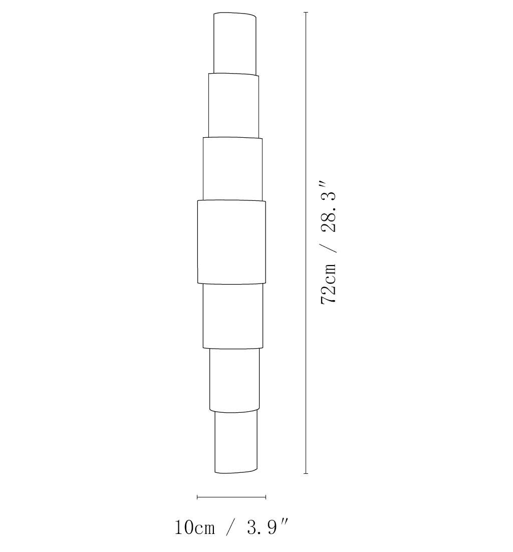 Semi Cylindrical Alba Cascade Alabaster Wall Sconce
