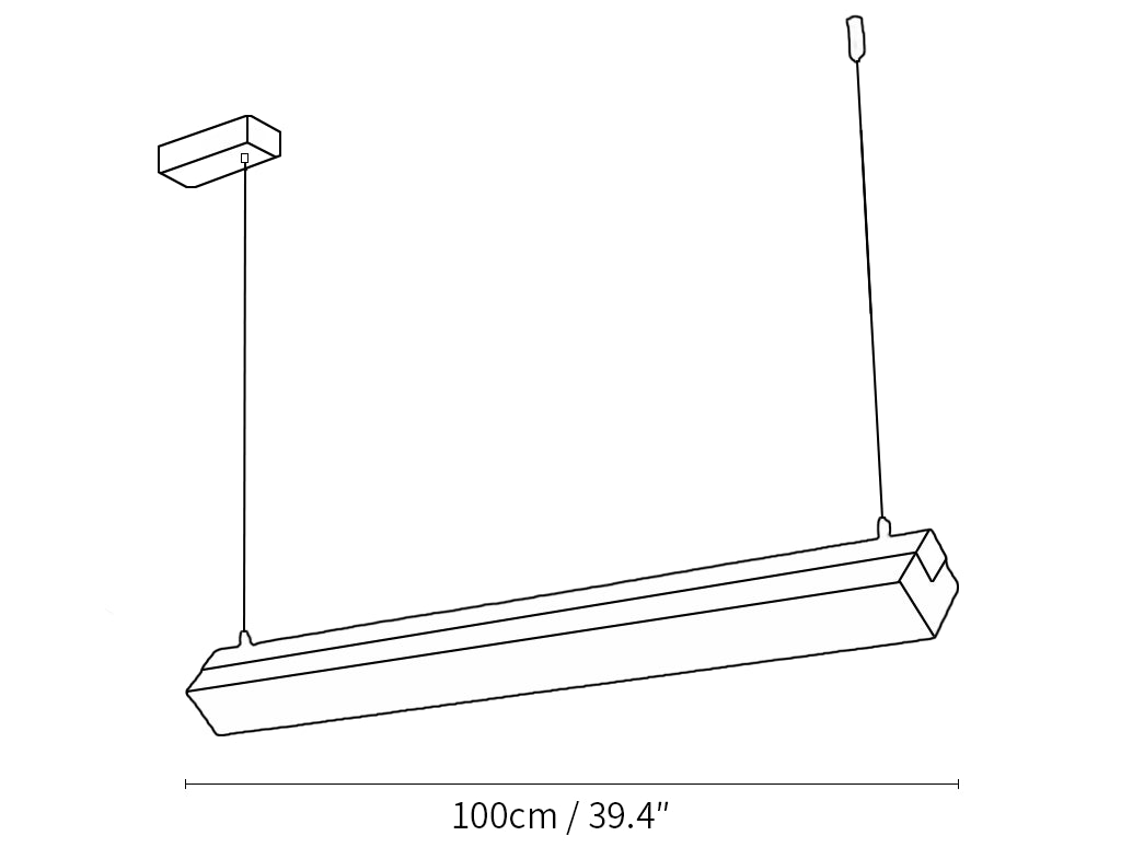Alabaster Brick Linear Pendant Light