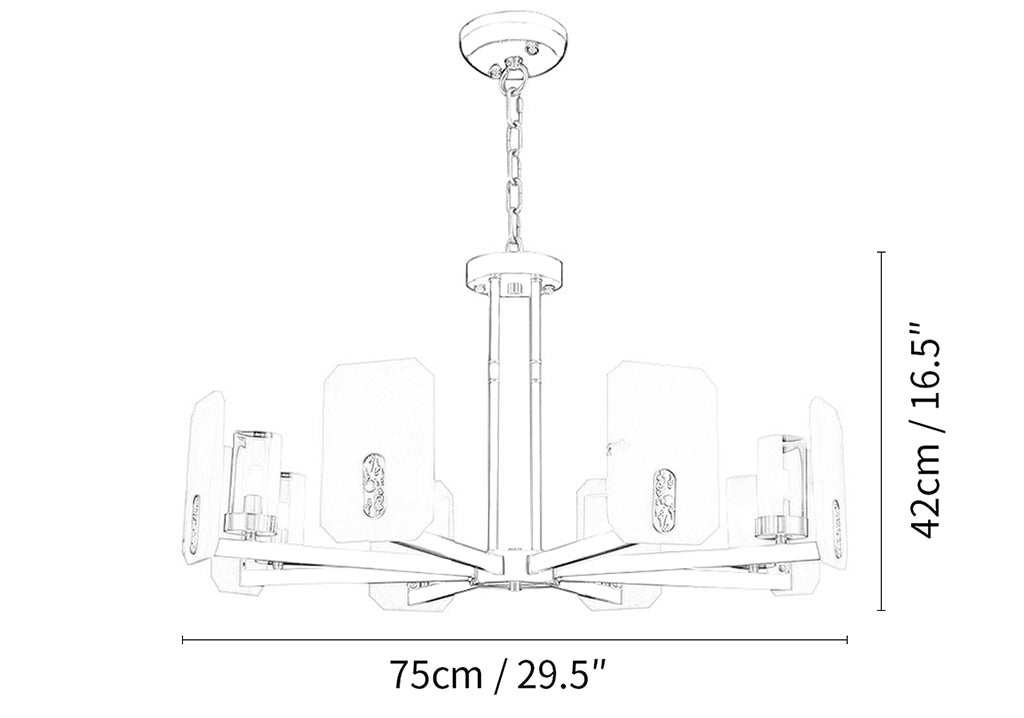Marble Chandelier Copper Luxury