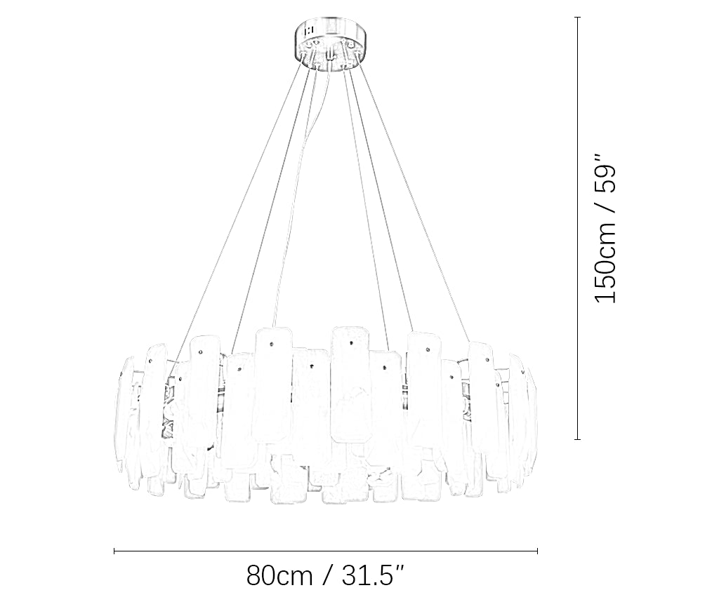 Round Noah Alabaster Chandelier